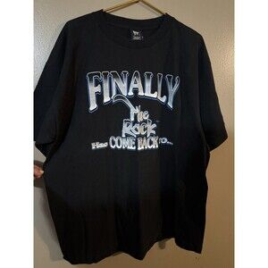 vtg 90s WWF THE ROCK HAS FINALLY COME BACK TO Louisville t-shirt WRESTLING XXL